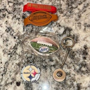 Football Themed Keychains and Bottle openers